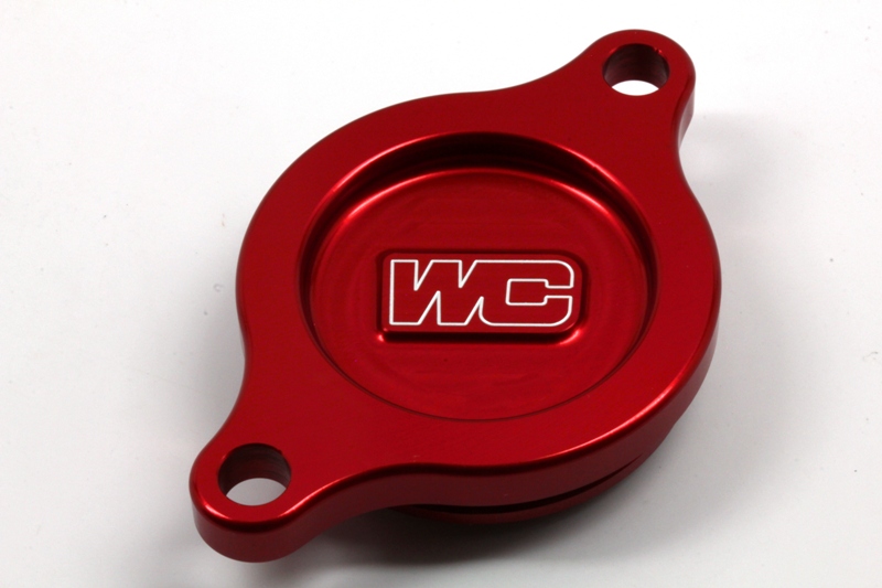 Works Connection Ölfilterdeckel Suzuki 250 Rot
