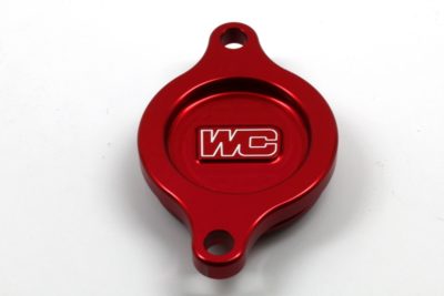 Works Connection Ölfilterdeckel Suzuki 450 Rot