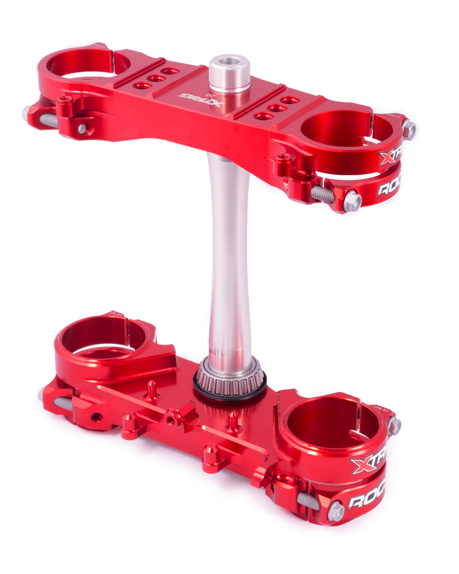 Xtrig ROCS Gabelbrücke Tech Honda CRF 250 18-21/450 17-20 offset 22 rot