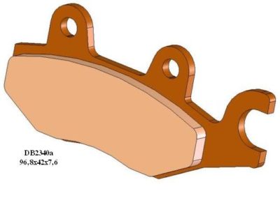 DELTA BRAKING Bremsbeläge vorne Quad Kawasaki 300KLF 06 / Suzuki 500LT / Yamaha 450YFZ 04-05 links