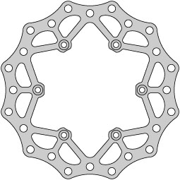 DELTA BRAKING Bremsscheibe hinten für KTM EXC/SX 98-, für Husqvarna TE/FE/FC/TC 14-, für GasGas 21- 220mm