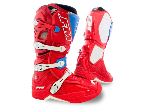 FM TYPHOON Stiefel rot/blau Gr. 45