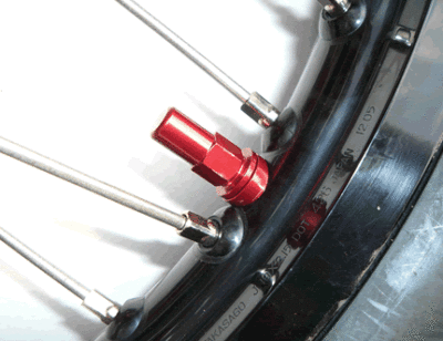 ZAP Mutter & Scheibe f. Reifenhalter Alu rot