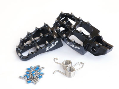 ZAP E-Peg Fußraste für KTM SX/F 16-22, EXC 17-23, für Husqvarna TC/FC 16-22, TE/FE 17-23, für GasGas MC/EC 2021- Schwarz