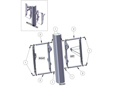 ZAP Radiator Guard Kühlerschutz CRF450 09-12