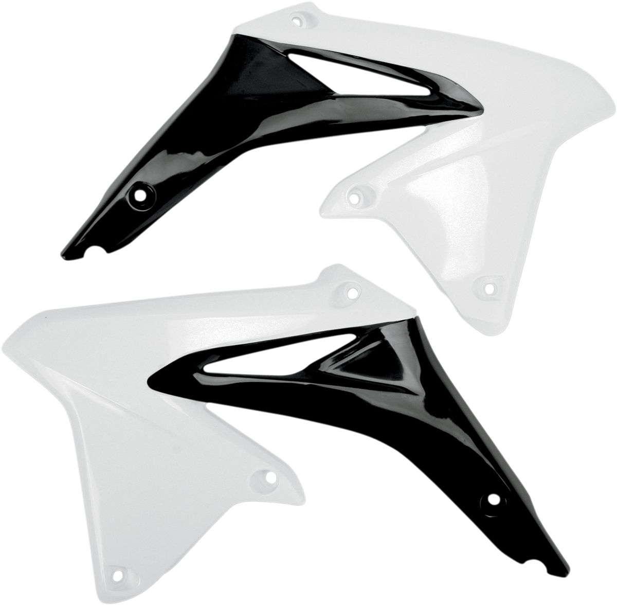 UFO Kühlerspoiler SUZUKI RMZ450 08 WHITE-BLACK