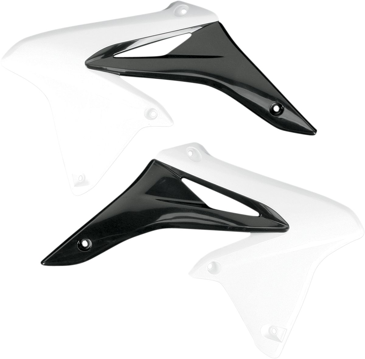 UFO Kühlerspoiler SUZUKI RMZ250 WHITE-BLACK