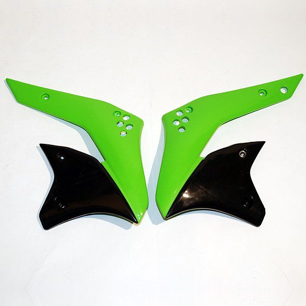 UFO Kühlerspoiler KAWASAKI KXF250 BLACK/KX-GREEN