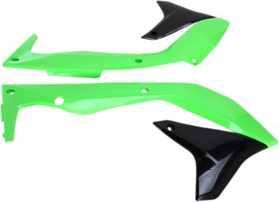 UFO Kühlerspoiler KAWASAKI KXF450 OEM-COLOR (BLACK/GREEN)