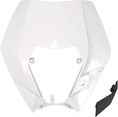 UFO Lampenmaske PLASTIC für KTM EXC 125 WHITE