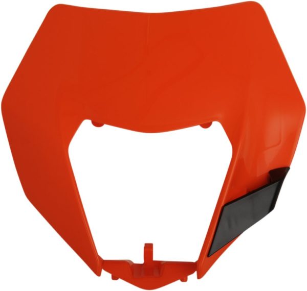 UFO Lampenmaske PLASTIC für KTM EXC 125 14-16 ORANGE