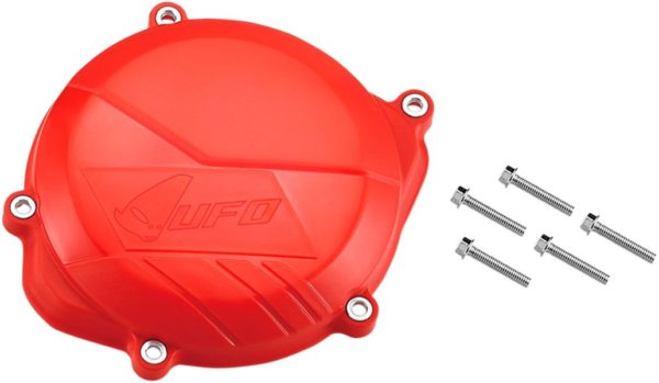 UFO CLUTCH COVER W/MOUNTING KIT HONDA CRF450 RED