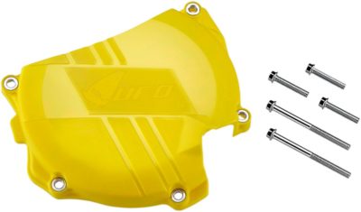 UFO CLUTCH COVER W/MOUNTING KIT SUZUKI RMZ450 YELLOW