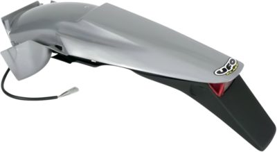UFO ENDURO Hinterradkotflügel W/ STOP-TAILLIGHT für KTM 2/4-STROKE (98-03) SILVER