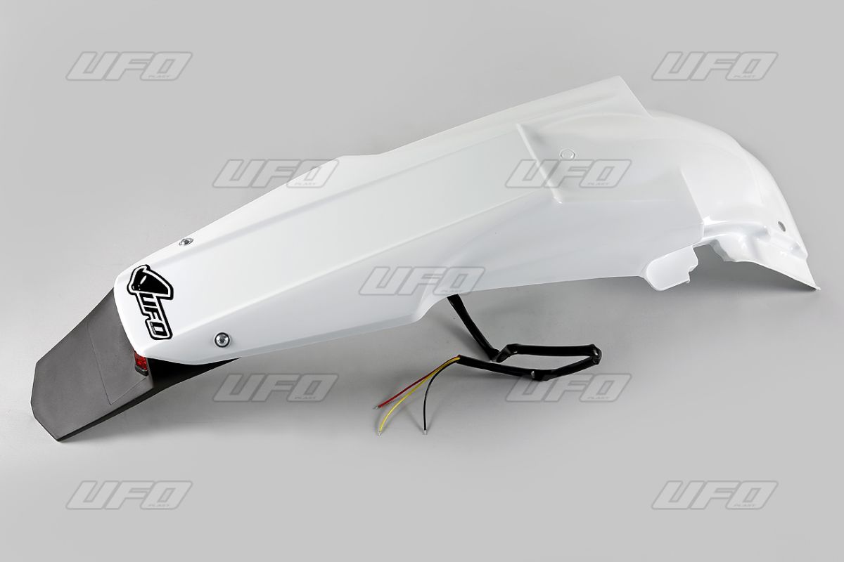 UFO ENDURO Hinterradkotflügel W/ LED-LIGHT SUZUKI RMZ450 WHITE