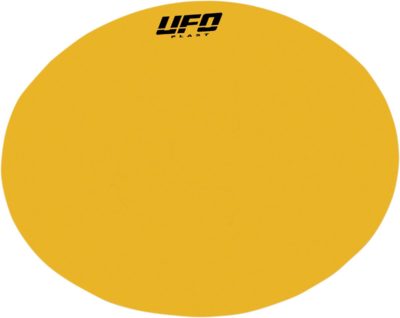 UFO VINTAGE OVAL STICKER FOR OVAL NUMBER PLATES YELLOW