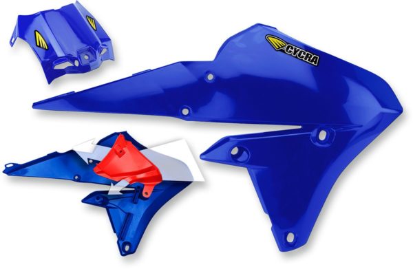 CYCRA POWERFLOW INTAKE KÜHLERSPOILER INCL. AIRBOX COVER YAMAHA YZF 250 450 14-17 BLUE