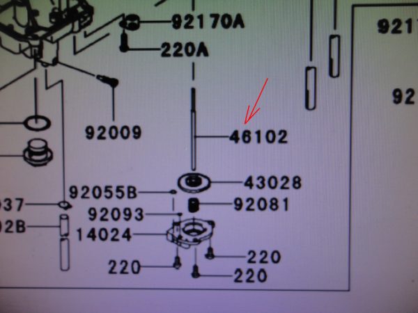 ROD für Beschleunigerpumpe Vergaser FCR KXF 250 450 04-10 46102-0033