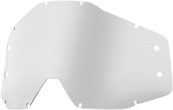 100% CLEAR GLAS REPLACEMENT LENS W/ MUD VISOR FOR 100% ACCURI FORECAST GOGGLES