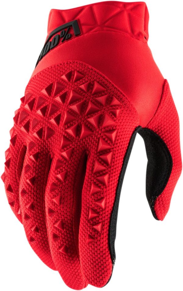 100% HANDSCHUHE AIRMATIC SHORT GLOVES RED/BLACK