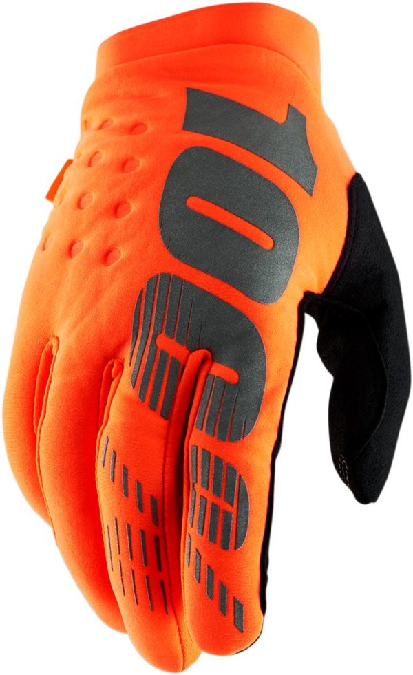 100% HANDSCHUHE BRISKER COLD WEATHER GLOVES FLO ORANGE/BLACK