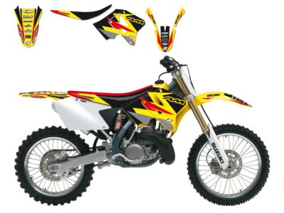 BLACKBIRD Dekorsatz Graphicskit mit Sitzbezug DREAM 3 Suzuki RM 125 250 01-09