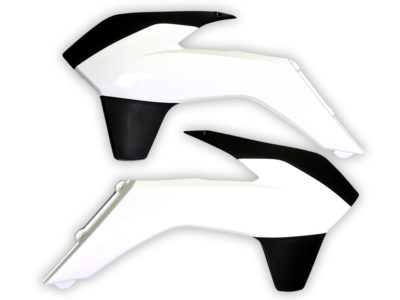 RTechmx Kühlerspoiler für KTM SXF 13-15, EXC 14-16 weiss/schwarz