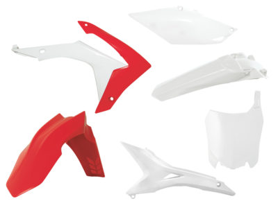RTechmx Plastikkit Honda CRF 450 13-16 / CRF 250 14-17 US Rot/Weiß US 6tlg.