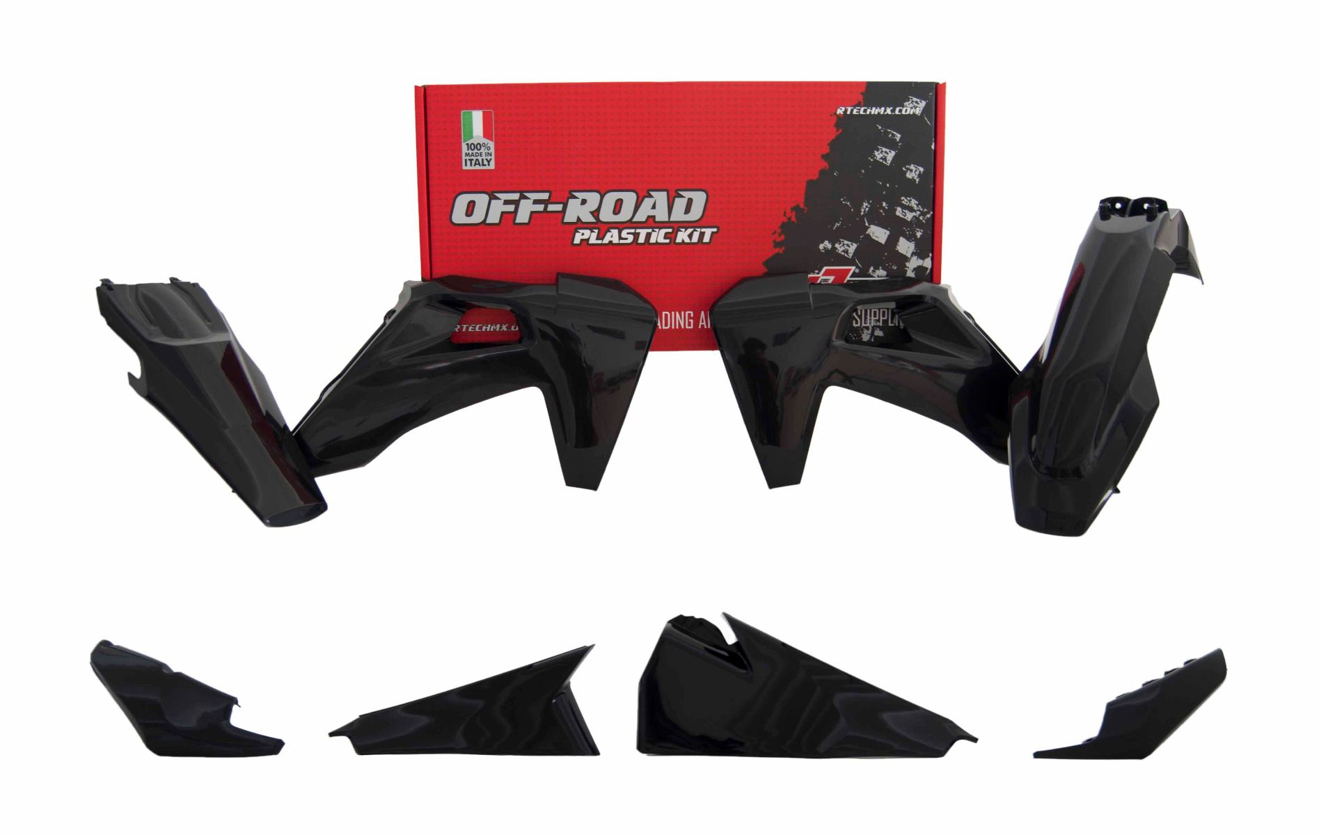 RTech Plastikkit für Husqvarna FE TE 250 300 350 20- 4tlg. Schwarz