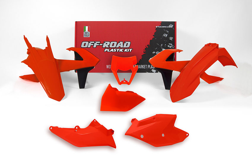 RTechmx Plastikkit für KTM EXC 17-19 Neon Orange 6-teilig