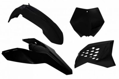 RTechmx Plastikkit für KTM SXF 07-10 EXC 08-11 Schwarz 4 tlg.