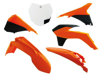 RTechmx Plastikkit für KTM SXF 13-15 OEM 2013 6tlg. + Airboxabdeckung Orange
