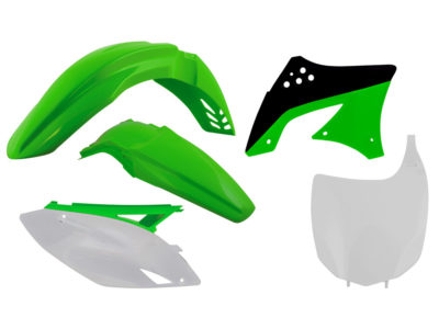 RTechmx Plastikkit Kawasaki KXF 450 09-11 Grün/Weiß