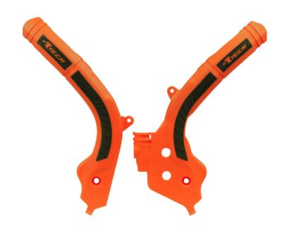 RTechmx Rtech Grip Rahmenschützer für KTM SX/F 16-18, EXC 17-19 Orange Schwarz