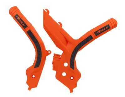 RTechmx Rtech Grip Rahmenschützer für KTM SX/F 19-, EXC 20- Orange Schwarz