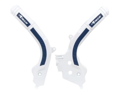 RTechmx Rtech Grip Rahmenschützer für Husqvarna TC FC 16-, FE TE 17- Weiß Blau