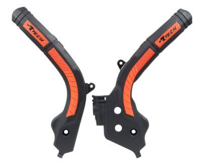RTechmx Rtech Grip Rahmenschützer für KTM SX/F 16-18, EXC 17-19 Schwarz Orange