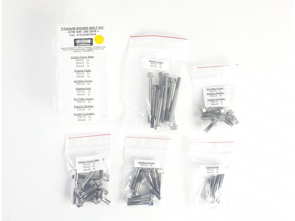 Splitstream Titan Motor Schrauben Kit für KTM SXF für Husqvarna FC 250 2016-