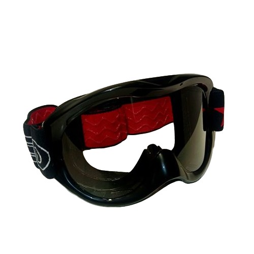 RED 111 Kinder Kids Motocross Goggle Brille schwarz / clear Lens