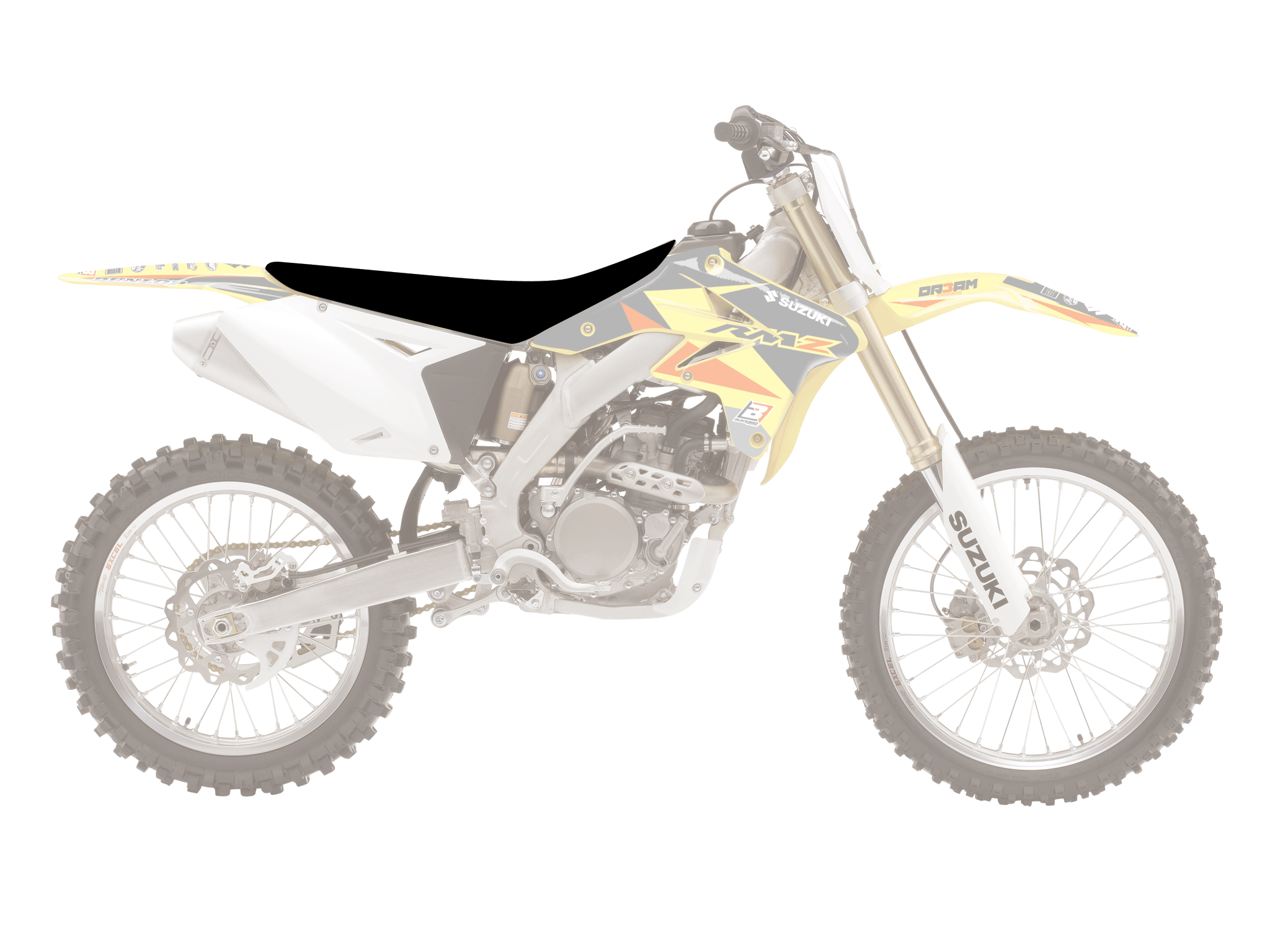 BLACKBIRD Sitzbezug Seatcover Pyramid Gripper SUZUKI RMZ 250 07-18 schwarz