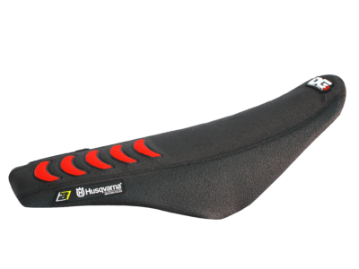 BLACKBIRD Sitzbezug Seatcover Double Grip DG3 für Husqvarna CR WR 125 09-13 schwarz rot