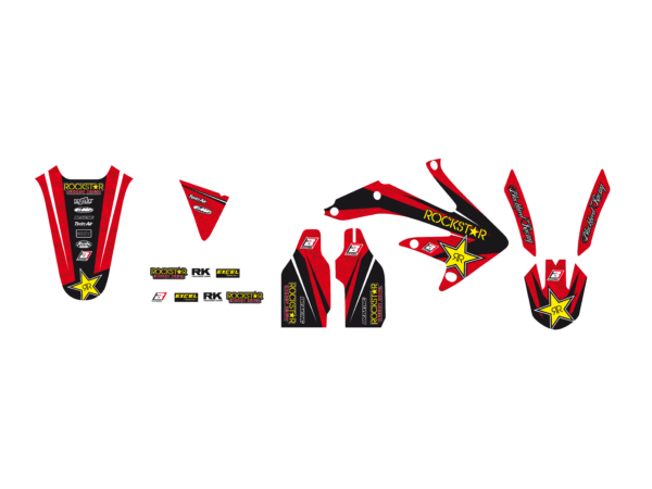 BLACKBIRD Dekorsatz Graphicskit Rockstar Red/Black/Yellow Honda CRF 450 05-08