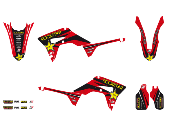 BLACKBIRD Dekorsatz Graphicskit Rockstar Red/Black/Yellow Honda CRF 250 18- / 450 17-20