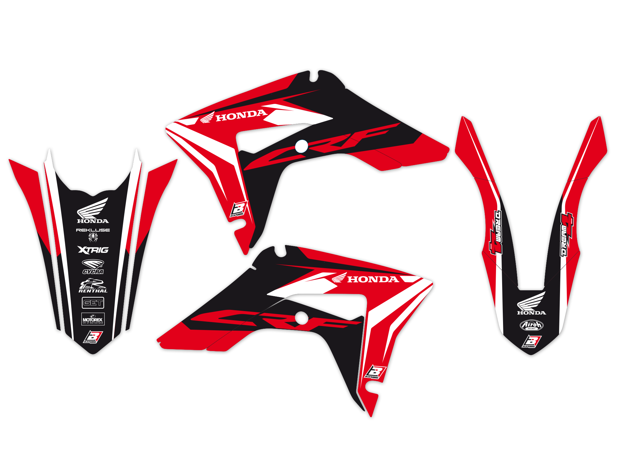 BLACKBIRD Dekorsatz Graphicskit DR4 Honda CRF 250 18- / 450 17-20