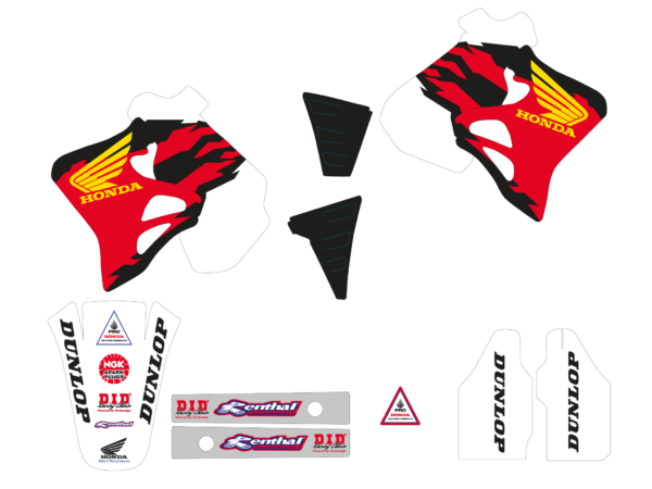 TECNOSEL GRAPHICS DEKORSATZ DEKOR KIT RETRO HONDA CR 125 250 USA 94-96
