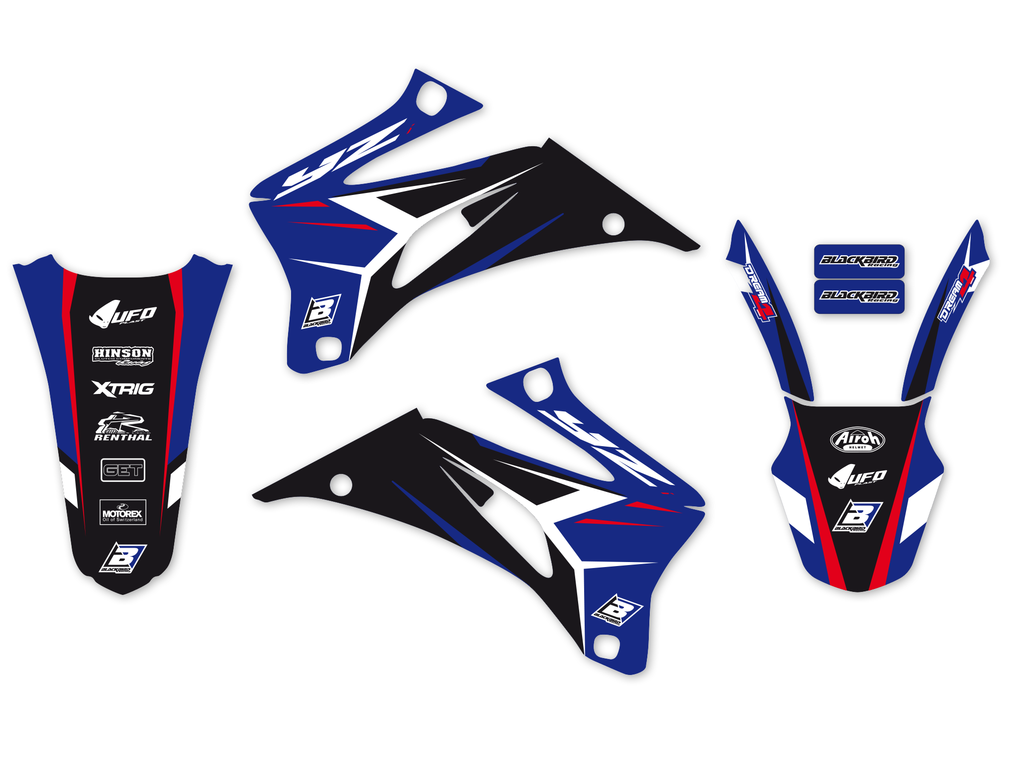 BLACKBIRD Dekorsatz Graphicskit DREAM 4 Yamaha YZF 250 450 06-09