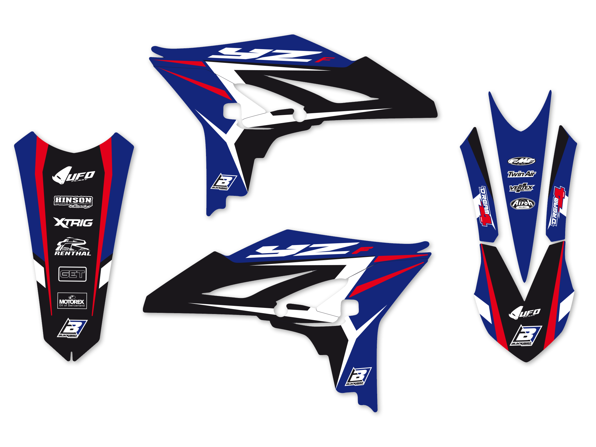 BLACKBIRD Dekorsatz Graphicskit DREAM 4 Yamaha YZF 250 10-13