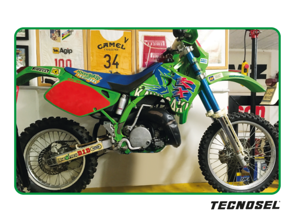 TECNOSEL GRAPHICS DEKORSATZ DEKOR KIT RETRO KAWASAKI KX 125 250 TEAM 93