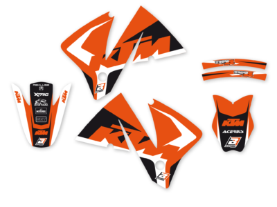 BLACKBIRD Dekorsatz Graphicskit DREAM 4 für KTM EXC 125 250 300 01-02