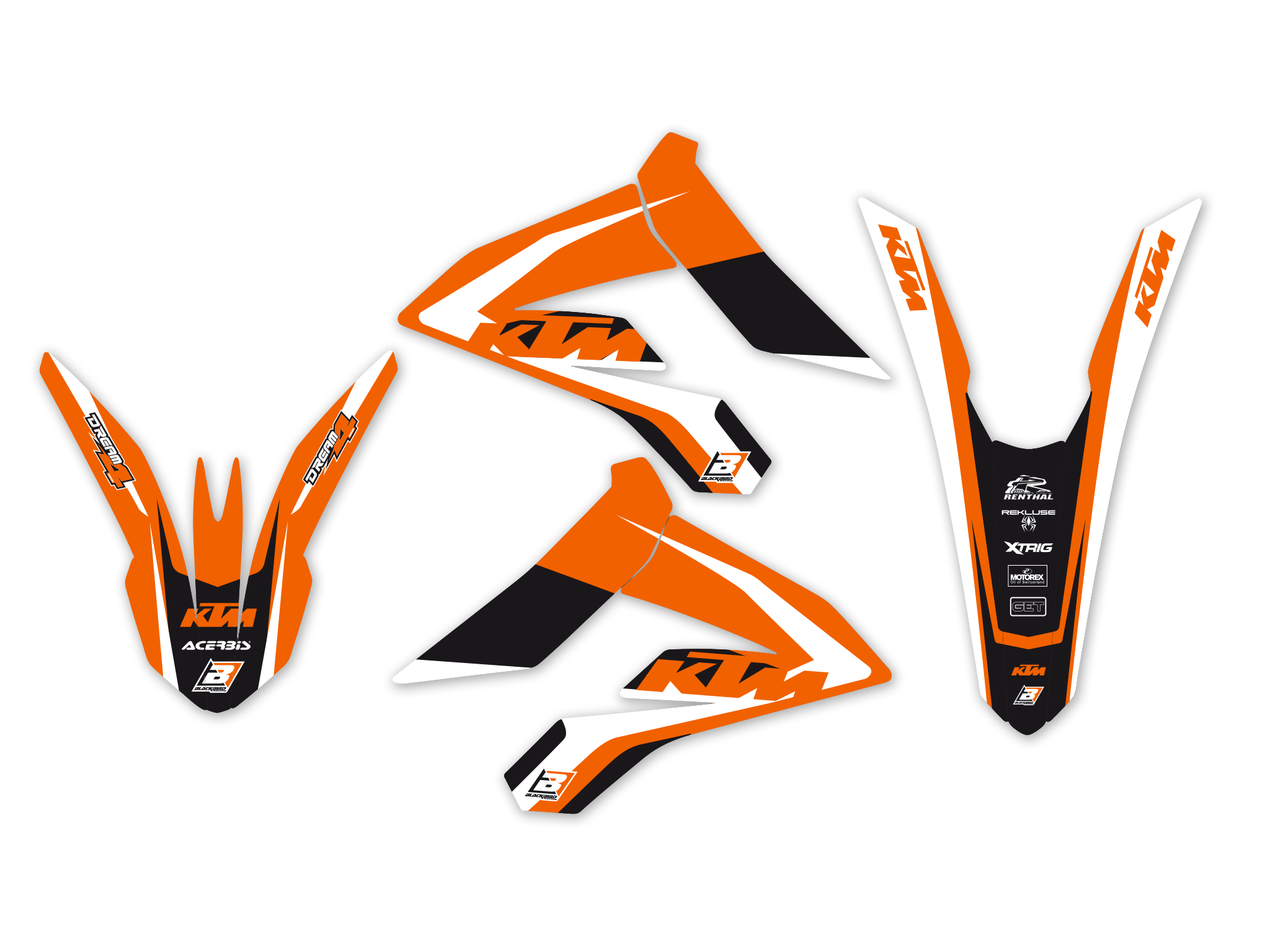 BLACKBIRD Dekorsatz Graphicskit DREAM 4 für KTM Freeride 250 350 12-20